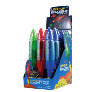 KoKo's Light-Up Spaceship Rocket Squeeze Candy 1.18oz 12ct